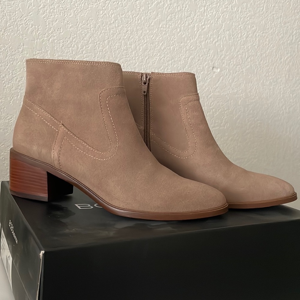 BCBG Allegro suede ankle boots